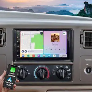 10.1'' Double Din Car Radio for Ford E-250 E-350 Super Duty 1998-2008 | 4+64G IPS Touchscreen Head Unit for E-250 E-350 with Carplay Android Auto Backup Camera GPS Navigation Wifi FM 10.1'' Double Din Car Radio for Ford E-250 E-350 Super Duty 1998-2008 | 4+64G IPS Touchscreen Head Unit for E-250 E-350 with Carplay Android Auto Backup Camera GPS Navigation Wifi FM