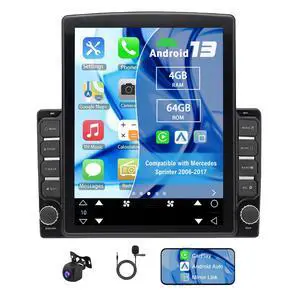 Android 13 Double Din Car Radio for Mercedes Sprinter 2006-2017 | 4G+64G 9.7" Touch Screen Car Stereo with Wireless Carplay Android Auto GPS WiFi Mic Backup Camera Android 13 Double Din Car Radio for Mercedes Sprinter 2006-2017 | 4G+64G 9.7" Touch Screen Car Stereo with Wireless Carplay Android Auto GPS WiFi Mic Backup Camera