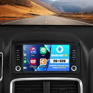Double Din Car Stereo Radio for Dodge Grand Caravan 2008-2020 | Android 14 7" Touchscreen Car Radio w/Wireless Carplay Android Auto GPS WiFi Bluetooth RDS DSP SWC Mic Backup Camera Double Din Car Stereo Radio for Dodge Grand Caravan 2008-2020 | Android 14 7" Touchscreen Car Radio w/Wireless Carplay Android Auto GPS WiFi Bluetooth RDS DSP SWC Mic Backup Camera