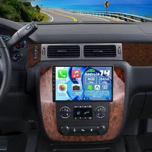 Car Radio for Chevy Tahoe Suburban Silverado GMC Yukon Sierra 2007-2013 | Android 14 4G+64G 9" Car Stereo with Wireless Carplay Android Auto GPS WiFi Mic Backup Camera Car Radio for Chevy Tahoe Suburban Silverado GMC Yukon Sierra 2007-2013 | Android 14 4G+64G 9" Car Stereo with Wireless Carplay Android Auto GPS WiFi Mic Backup Camera