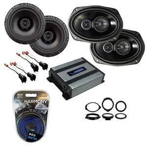 Speaker and Amp Bundle Fits Silverado 1500 Crew Cab 2014-2018 | R69 6x9 with R65 6.5 inch pairs, HA-A400.4 4-channel power, Chevy factory upgrade kit for 2016 models, door replacement Speaker and Amp Bundle Fits Silverado 1500 Crew Cab 2014-2018 | R69 6x9 with R65 6.5 inch pairs, HA-A400.4 4-channel power, Chevy factory upgrade kit for 2016 models, door replacement