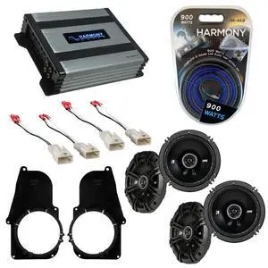 Compatible with Toyota Tacoma 1995-2001 Factory Speaker Replacement Kicker Bundle (2) DSC65 & Harmony HA-A400.4 Compatible with Toyota Tacoma 1995-2001 Factory Speaker Replacement Kicker Bundle (2) DSC65 & Harmony HA-A400.4