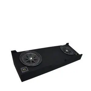 Kicker 43C104 Dual 10" Loaded Sub Box Fits 2007-2013 Silverado Crew Cab | Chevy comp c10 subwoofer bass upgrade, carpeted enclosure with woofers installed, easy wiring for your pickup, 10 inch Kicker 43C104 Dual 10" Loaded Sub Box Fits 2007-2013 Silverado Crew Cab | Chevy comp c10 subwoofer bass upgrade, carpeted enclosure with woofers installed, easy wiring for your pickup, 10 inch