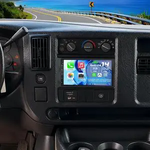 Double Din Car Stereo Radio for Chevy Express 1500 2500 2003-2006 | Android 14 7" Touchscreen Car Radio w/Wireless Carplay Android Auto GPS WiFi Bluetooth RDS SWC Mic Backup Camera Double Din Car Stereo Radio for Chevy Express 1500 2500 2003-2006 | Android 14 7" Touchscreen Car Radio w/Wireless Carplay Android Auto GPS WiFi Bluetooth RDS SWC Mic Backup Camera