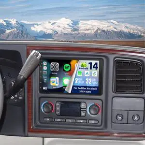Android 14 Double Din Car Radio for Cadillac Escalade 2003-2006 | 2G+32G 7" Touch Screen Car Stereo with Wireless Carplay Android Auto GPS WiFi FM SWC RDS Mirrorlink Backup Camera Android 14 Double Din Car Radio for Cadillac Escalade 2003-2006 | 2G+32G 7" Touch Screen Car Stereo with Wireless Carplay Android Auto GPS WiFi FM SWC RDS Mirrorlink Backup Camera