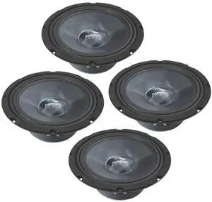 Carbon Midbass Midrange Speakers 8 Inch 4 Ohm 2 Pairs HA-CMB8 | Punchy low end and clear vocals, pro double set for full vehicle builds, drop in fit for standard door cutouts Carbon Midbass Midrange Speakers 8 Inch 4 Ohm 2 Pairs HA-CMB8 | Punchy low end and clear vocals, pro double set for full vehicle builds, drop in fit for standard door cutouts