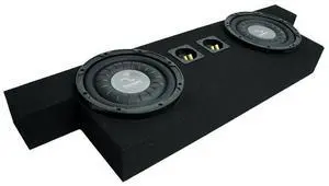 Dual 10" Sub Box Subwoofer Enclosure Fits 2004-2012 Chevy Colorado Crew Cab | Deep bass upgrade, space-saving design, easy install, made for your midsize truck, 10 inch size Dual 10" Sub Box Subwoofer Enclosure Fits 2004-2012 Chevy Colorado Crew Cab | Deep bass upgrade, space-saving design, easy install, made for your midsize truck, 10 inch size