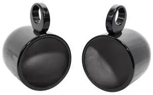 MAC80B Pair Black 7.7" Wakeboard Tower Speaker Pod Enclosures | 6061 Aluminum, Waterproof, Internal Wiring, 2-2.5" Tower Clamps, Rubber Inserts, 7.4" Depth, Mounting Hardware MAC80B Pair Black 7.7" Wakeboard Tower Speaker Pod Enclosures | 6061 Aluminum, Waterproof, Internal Wiring, 2-2.5" Tower Clamps, Rubber Inserts, 7.4" Depth, Mounting Hardware