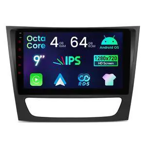 Android 14 Car Stereo for Mercedes Benz E Class W211 W219, 9 Inch IPS Touch Screen Octa Core Car Radio GPS Navigation Bluetooth Built-in DSP Head Unit Wireless CarPlay Android Auto (4+64GB) Android 14 Car Stereo for Mercedes Benz E Class W211 W219, 9 Inch IPS Touch Screen Octa Core Car Radio GPS Navigation Bluetooth Built-in DSP Head Unit Wireless CarPlay Android Auto (4+64GB)