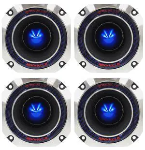 RT4 2" 8-Ohm Car Tweeter, 120W Peak/60W RMS CEA Rated, 4-Pack | Titanium Compression Horn, 2" Voice Coil, Ferro Fluid Cooling, Mylar Crossover, 110dB, 2kHz-20kHz RT4 2" 8-Ohm Car Tweeter, 120W Peak/60W RMS CEA Rated, 4-Pack | Titanium Compression Horn, 2" Voice Coil, Ferro Fluid Cooling, Mylar Crossover, 110dB, 2kHz-20kHz