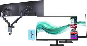 Series 3 Pro 327pf 27" FHD IPS Monitor w/5ms Response Time | Anti Glare, Flicker Free, VESA Mount(100mm), Displayport, HDMI, Black (B0CG3UT#ABA) w/ DKZ Hub & ErgoFlexy Single Monitor Arm Series 3 Pro 327pf 27" FHD IPS Monitor w/5ms Response Time | Anti Glare, Flicker Free, VESA Mount(100mm), Displayport, HDMI, Black (B0CG3UT#ABA) w/ DKZ Hub & ErgoFlexy Single Monitor Arm