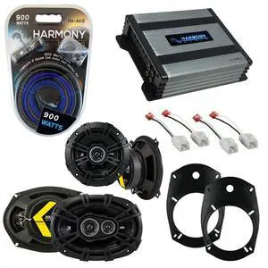 Kicker DS Speakers Harmony HA-A400.4 Amp Fits Dodge Ram 1500 2002-2008 | Complete front and rear replacement package, matched wiring included, easy upgrade install, clear full sound for your truck Kicker DS Speakers Harmony HA-A400.4 Amp Fits Dodge Ram 1500 2002-2008 | Complete front and rear replacement package, matched wiring included, easy upgrade install, clear full sound for your truck