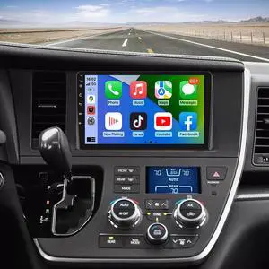 Car Radio Fit for Toyota Sienna 2015 2016 2017 2018, 9inch Android 13 Car Stereo with Wireless CarPlay Android Auto GPS Navigation Multimedia Player Bluetooth WiFi Backup Camera 2+32GB Car Radio Fit for Toyota Sienna 2015 2016 2017 2018, 9inch Android 13 Car Stereo with Wireless CarPlay Android Auto GPS Navigation Multimedia Player Bluetooth WiFi Backup Camera 2+32GB