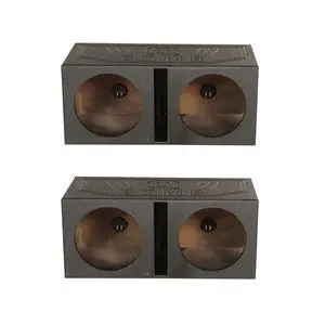 Dual 10 Inch Vented Port Subwoofer Sub Box w/Bedliner Spray (2 Pack) Dual 10 Inch Vented Port Subwoofer Sub Box w/Bedliner Spray (2 Pack)
