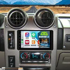Double Din Car Stereo Radio for 2003-07 GMC Sierra Yukon Hummer H2 | Android 14 7" Touchscreen Wireless Carplay Android Auto GPS WiFi Bluetooth RDS DSP SWC Mirrorlink Mic Backup Camera Double Din Car Stereo Radio for 2003-07 GMC Sierra Yukon Hummer H2 | Android 14 7" Touchscreen Wireless Carplay Android Auto GPS WiFi Bluetooth RDS DSP SWC Mirrorlink Mic Backup Camera