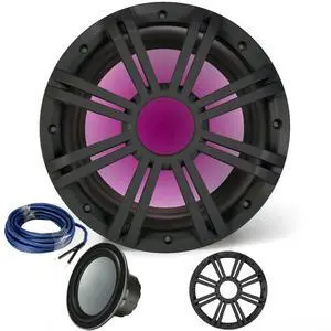 10 Inch Marine Subwoofer with RGB LED Charcoal Grille 10 Inch Marine Subwoofer with RGB LED Charcoal Grille