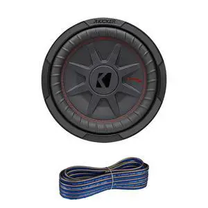 12" 1000 Watt Peak Power 2 Ohm DVC Ultra-Thin Car Audio Subwoofer with 16 Gauge 50 feet Wire 12" 1000 Watt Peak Power 2 Ohm DVC Ultra-Thin Car Audio Subwoofer with 16 Gauge 50 feet Wire