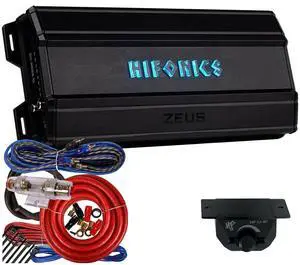 ZD-2550.1D Zeus Delta 2550W Mono Block Car Audio Amplifier with Complete 4 Gauge Installation Kit, 2022 All-Black Compact Design ZD-2550.1D Zeus Delta 2550W Mono Block Car Audio Amplifier with Complete 4 Gauge Installation Kit, 2022 All-Black Compact Design