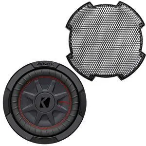 48CWRT82 CompRT 8" 600 Watt Max Power DVC 2-Ohm Ultra-Thin Car Audio Subwoofer (Single) Bundle Combo with 8" Round Steel Mesh Subwoofer Grille 48CWRT82 CompRT 8" 600 Watt Max Power DVC 2-Ohm Ultra-Thin Car Audio Subwoofer (Single) Bundle Combo with 8" Round Steel Mesh Subwoofer Grille