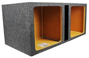 RDVK15 Dual 15" Vented Car Subwoofer Box for Kicker Solo Baric | 3/4" MDF Construction, L7/L5/L3 Compatible, Made in USA, Hifonics, Gold Terminals, Square Sub Enclosure, 41 Hz Tuned RDVK15 Dual 15" Vented Car Subwoofer Box for Kicker Solo Baric | 3/4" MDF Construction, L7/L5/L3 Compatible, Made in USA, Hifonics, Gold Terminals, Square Sub Enclosure, 41 Hz Tuned