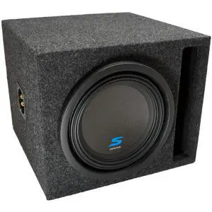 Alpine S-W10D4 Type S 10" Sub Box Slot Ported Loaded Enclosure Package | Dual voice coil subwoofer with tuned vent bass, matched cabinet design, wired terminals for easy amp hookup, 10 inch size Alpine S-W10D4 Type S 10" Sub Box Slot Ported Loaded Enclosure Package | Dual voice coil subwoofer with tuned vent bass, matched cabinet design, wired terminals for easy amp hookup, 10 inch size