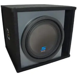 Alpine S-W12D4 Type S 12" Paintable Ported Sub Box Subwoofer Enclosure | Loaded single bass package, universal car audio upgrade, custom finish ready, vented speaker design, 12 inch size Alpine S-W12D4 Type S 12" Paintable Ported Sub Box Subwoofer Enclosure | Loaded single bass package, universal car audio upgrade, custom finish ready, vented speaker design, 12 inch size
