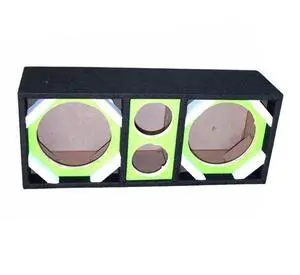 Empty Chuchera Speaker Enclosure for Two 8 in. Woofers Plus Two Tweeters Green Empty Chuchera Speaker Enclosure for Two 8 in. Woofers Plus Two Tweeters Green