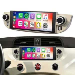 6.86 inch Double Din Car Stereo for Fiat 500 2007-2015 Radio Upgrade, 2+32G Touch Screen Radio Android 14 Car Radio with Wireless Carplay Android Auto Bluetooth GPS Navi AHD Backup Camera WiFi 6.86 inch Double Din Car Stereo for Fiat 500 2007-2015 Radio Upgrade, 2+32G Touch Screen Radio Android 14 Car Radio with Wireless Carplay Android Auto Bluetooth GPS Navi AHD Backup Camera WiFi