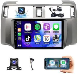 Car Stereo for Toyota 4Runner 2009-2019,9'' Touch Screen Car Radio with Wireless Carplay Android Auto,2G+32G Carplay Stereo Screen Support GPS Bluetooth FM Backup Camera SWC HiFi Audio Car Stereo for Toyota 4Runner 2009-2019,9'' Touch Screen Car Radio with Wireless Carplay Android Auto,2G+32G Carplay Stereo Screen Support GPS Bluetooth FM Backup Camera SWC HiFi Audio