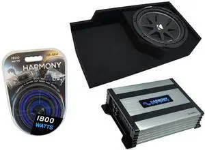 Kicker Comp C12 Single 12" Sub Box with Amp Fits 88-98 Chevy CK Ext Cab | Loaded 12 inch subwoofer design, extended truck fitment, matched mono power included, tough charcoal carpet finish Kicker Comp C12 Single 12" Sub Box with Amp Fits 88-98 Chevy CK Ext Cab | Loaded 12 inch subwoofer design, extended truck fitment, matched mono power included, tough charcoal carpet finish