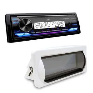 KD-X38MBS Marine Receiver CAMC1W Mounting Kit Bundle | Marine digital media receiver with Bluetooth, USB, SiriusXM Ready, conformal coated PCB and white retractable-cover mount KD-X38MBS Marine Receiver CAMC1W Mounting Kit Bundle | Marine digital media receiver with Bluetooth, USB, SiriusXM Ready, conformal coated PCB and white retractable-cover mount