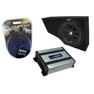 Kicker Comp C12 12" Sub Box with Amp Fits 2002-2009 GMC Envoy | Custom subwoofer bass enclosure bundle, matched power included, tailored SUV design, quick weekend upgrade, 12 inch size Kicker Comp C12 12" Sub Box with Amp Fits 2002-2009 GMC Envoy | Custom subwoofer bass enclosure bundle, matched power included, tailored SUV design, quick weekend upgrade, 12 inch size