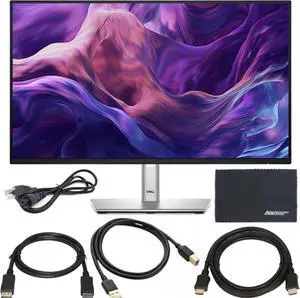Dell P2425H Computer Monitor Screen 24" 16:9 IPS Display 100Hz w/Stand - Full HD, 1920 x 1080 with Power Cord + DisplayPort Cable + ZoomSpeed HDMI Cable + USB 3.0 Microfiber Cloth Dell P2425H Computer Monitor Screen 24" 16:9 IPS Display 100Hz w/Stand - Full HD, 1920 x 1080 with Power Cord + DisplayPort Cable + ZoomSpeed HDMI Cable + USB 3.0 Microfiber Cloth