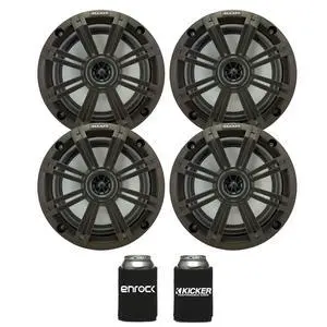 2 Pair (Qty 4) of 6.5" OEM Replacement 195 Watt Peak Marine Audio Speakers with Charcoal Grilles 2 Pair (Qty 4) of 6.5" OEM Replacement 195 Watt Peak Marine Audio Speakers with Charcoal Grilles