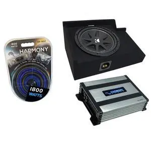 Kicker Comp C12 Single 12" Sub Box with Amp Fits 99-06 GMC Sierra Ext Cab | Loaded 12 inch subwoofer design, extended fitment for these trucks, matched mono power included, pre-mounted and wired Kicker Comp C12 Single 12" Sub Box with Amp Fits 99-06 GMC Sierra Ext Cab | Loaded 12 inch subwoofer design, extended fitment for these trucks, matched mono power included, pre-mounted and wired