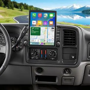 Car Radio for Chevy Silverado 1500 2003-2006 w/CarPlay Android Auto | 9.7" Touchscreen Android 14 for Silverado 1500 Car Stereo Head Unit w/Bluetooth GPS WiFi FM SWC Mirror Link Camera, 2G+32G Car Radio for Chevy Silverado 1500 2003-2006 w/CarPlay Android Auto | 9.7" Touchscreen Android 14 for Silverado 1500 Car Stereo Head Unit w/Bluetooth GPS WiFi FM SWC Mirror Link Camera, 2G+32G