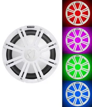 45KM104 10" 350w Marine Boat Subwoofer SVC Sub KM10+White Grille w/LED's 45KM104 10" 350w Marine Boat Subwoofer SVC Sub KM10+White Grille w/LED's