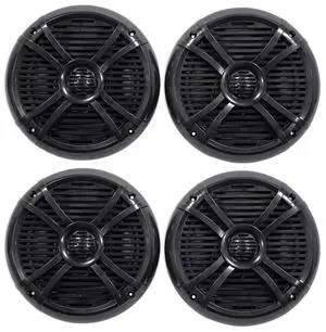 RMSTS80B 8" 2-Way Water-Resistant Marine Boat Speakers, 4-Pack | 1000W Peak/125W RMS, 4 Ohm, PEI Dome Tweeter, Polypropylene Cone, UV Resistant, Rustproof, Includes 16.4ft Speaker Wire RMSTS80B 8" 2-Way Water-Resistant Marine Boat Speakers, 4-Pack | 1000W Peak/125W RMS, 4 Ohm, PEI Dome Tweeter, Polypropylene Cone, UV Resistant, Rustproof, Includes 16.4ft Speaker Wire