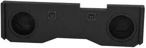 Dual 10" Sub Box for 2014-Up GMC/Chevy Sierra/Silverado Crew Cab | Sealed Enclosure, Underseat Downfire, 0.63 Cu Ft per Sub, 4.5" Mounting Depth, 9" Cutout, 5/8" MDF, Bed Liner Finish Dual 10" Sub Box for 2014-Up GMC/Chevy Sierra/Silverado Crew Cab | Sealed Enclosure, Underseat Downfire, 0.63 Cu Ft per Sub, 4.5" Mounting Depth, 9" Cutout, 5/8" MDF, Bed Liner Finish