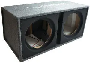 Dual 12" Vented Subwoofer Enclosure Empty Sub Box Ported 12 inch bass speaker cabinet, unloaded twin driver design, deep low end for car truck or SUV, pair with your own amp Dual 12" Vented Subwoofer Enclosure Empty Sub Box Ported 12 inch bass speaker cabinet, unloaded twin driver design, deep low end for car truck or SUV, pair with your own amp