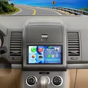 Android 14 Double Din Car Stereo Radio for Nissan Sentra 2007-2012 | 7" Touchscreen Car Radio w/Wireless Carplay Android Auto GPS WiFi Bluetooth RDS DSP SWC Mic Backup Camera Android 14 Double Din Car Stereo Radio for Nissan Sentra 2007-2012 | 7" Touchscreen Car Radio w/Wireless Carplay Android Auto GPS WiFi Bluetooth RDS DSP SWC Mic Backup Camera