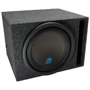 Single 12" Vented Loaded Sub Box with Alpine S-W12D4 Type S Subwoofer ASC | Deep Low-End Punch, Complete 12 Inch Combo Package for Trunks, Enclosure Ready, Add Your Own Amplifier Single 12" Vented Loaded Sub Box with Alpine S-W12D4 Type S Subwoofer ASC | Deep Low-End Punch, Complete 12 Inch Combo Package for Trunks, Enclosure Ready, Add Your Own Amplifier