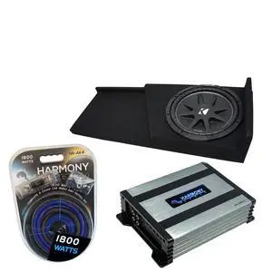 Kicker Comp C12 Single 12" Sub Box with Amp Fits 07-13 Silverado Ext Cab | Chevy truck design, extended coverage, 12 inch subwoofer build, matched mono power, pre-mounted wiring, quick install Kicker Comp C12 Single 12" Sub Box with Amp Fits 07-13 Silverado Ext Cab | Chevy truck design, extended coverage, 12 inch subwoofer build, matched mono power, pre-mounted wiring, quick install