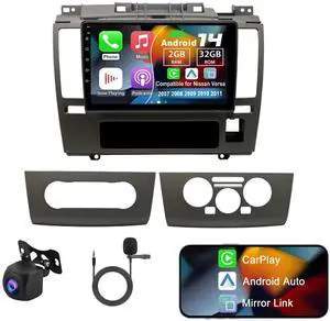 Android 14 Double Din Car Radio for Nissan Versa 2007-2011 | 2G+32G 9" Touch Screen Car Stereo with Wireless Carplay Android Auto GPS WiFi Mic Backup Camera Android 14 Double Din Car Radio for Nissan Versa 2007-2011 | 2G+32G 9" Touch Screen Car Stereo with Wireless Carplay Android Auto GPS WiFi Mic Backup Camera