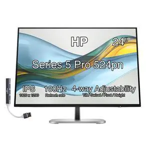 Series 5 Pro 24" 100Hz WUXGA IPS Monitor Adjustable Tilt, Swivel, Pivot | Anti Glare, Flicker Free, VESA Mount (100mm), HDMI, DisplayPort, USB Hub, Black/Silver Series 5 Pro 24" 100Hz WUXGA IPS Monitor Adjustable Tilt, Swivel, Pivot | Anti Glare, Flicker Free, VESA Mount (100mm), HDMI, DisplayPort, USB Hub, Black/Silver