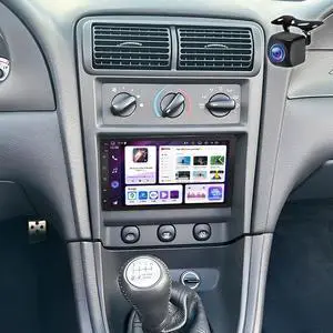 7" Double Din Car Radio Stereo for Ford Mustang 1994-2004 with Wireless CarPlay & Android Auto IPS Touchscreen Head Unit WiFi GPS Navigation Bluetooth FM with SWC Backup Camera 7" Double Din Car Radio Stereo for Ford Mustang 1994-2004 with Wireless CarPlay & Android Auto IPS Touchscreen Head Unit WiFi GPS Navigation Bluetooth FM with SWC Backup Camera