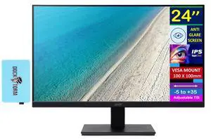24" FHD IPS Monitor with Integrated Speakers, VESA Mount | 4 ms Response Time, Anti-Glare, Adaptive Sync, & Dockztorm Hub, VGA, HDMI, Black Color 24" FHD IPS Monitor with Integrated Speakers, VESA Mount | 4 ms Response Time, Anti-Glare, Adaptive Sync, & Dockztorm Hub, VGA, HDMI, Black Color
