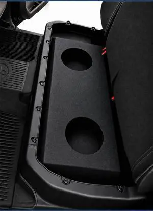 REC132 12" Subwoofer Box for 2022-2023 Toyota Tundra Crew Max | Dual 12" Sealed Enclosure, 5/8" MDF, Bed Liner Spray, 0.6 Cu Ft Per Sub, 4.375" Mounting Depth, Under-Seat Fit REC132 12" Subwoofer Box for 2022-2023 Toyota Tundra Crew Max | Dual 12" Sealed Enclosure, 5/8" MDF, Bed Liner Spray, 0.6 Cu Ft Per Sub, 4.375" Mounting Depth, Under-Seat Fit
