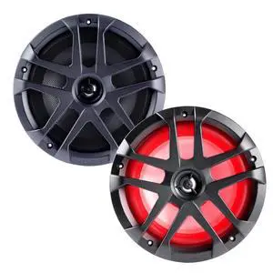 MXA80L 8 in LED Marine Coaxial Speakers 1-Pair Bundle | Pair of 8 in LED marine coaxial speakers with metal gray grilles, 2 units in OEM bulk pack MXA80L 8 in LED Marine Coaxial Speakers 1-Pair Bundle | Pair of 8 in LED marine coaxial speakers with metal gray grilles, 2 units in OEM bulk pack
