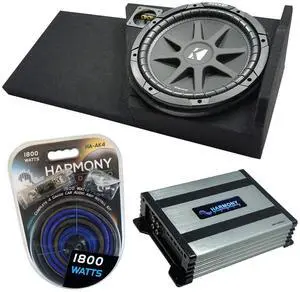 Kicker Comp C10 Sub Box HA-A400.1 Amp Fits 2014-2018 Silverado Double Cab | loaded 10 inch subwoofer enclosure, Harmony power included, custom Chevy pickup design, complete bass upgrade Kicker Comp C10 Sub Box HA-A400.1 Amp Fits 2014-2018 Silverado Double Cab | loaded 10 inch subwoofer enclosure, Harmony power included, custom Chevy pickup design, complete bass upgrade